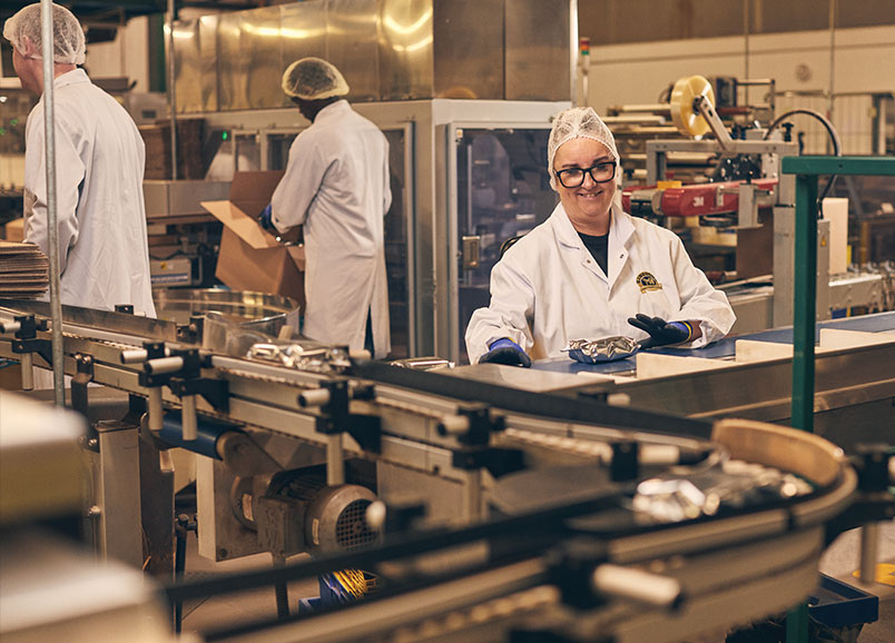 Factory photo of tea packing