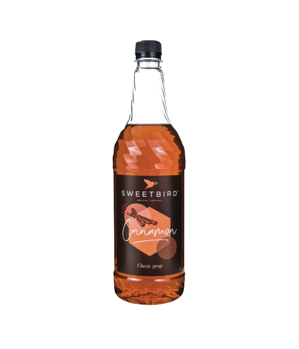 A bottle of Sweetbird Syrup
