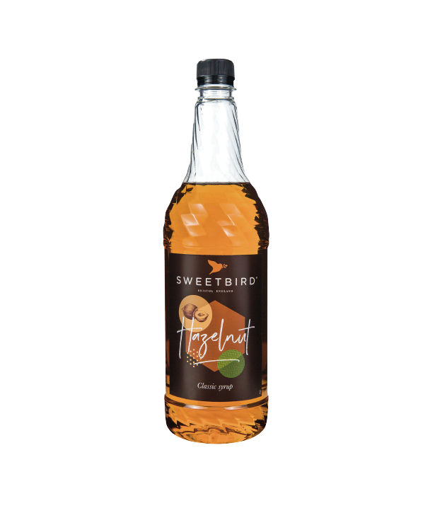 A bottle of Sweetbird Syrup