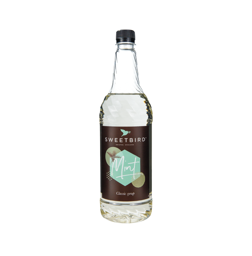 A bottle of Sweetbird Syrup