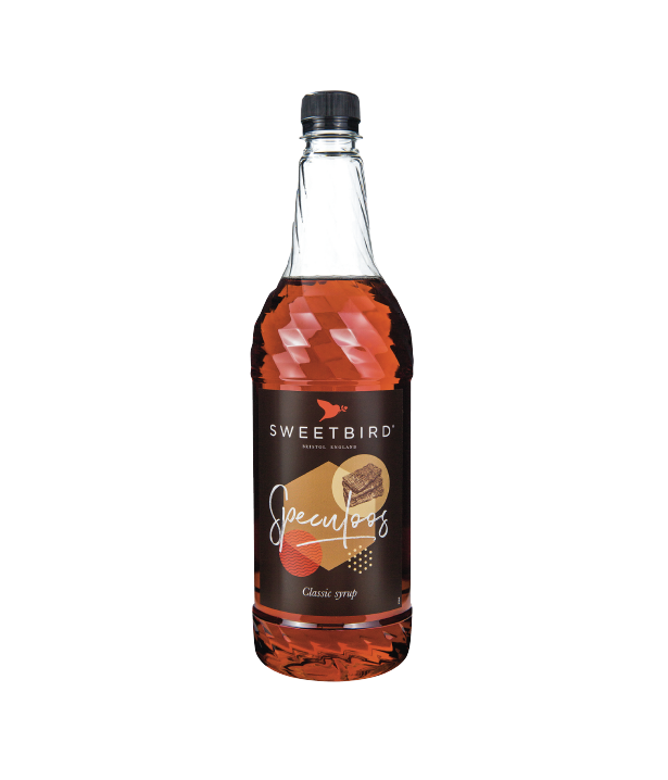 A bottle of Sweetbird Syrup