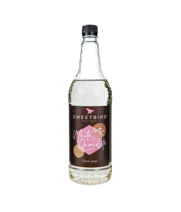 A bottle of Sweetbird Syrup