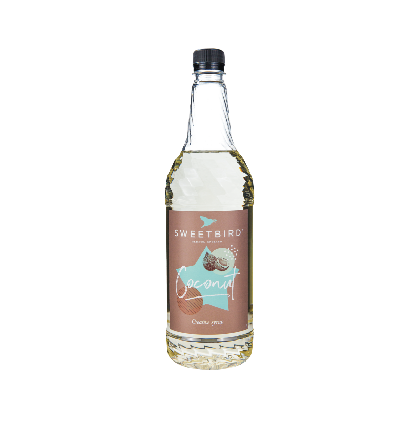 A bottle of Sweetbird Syrup