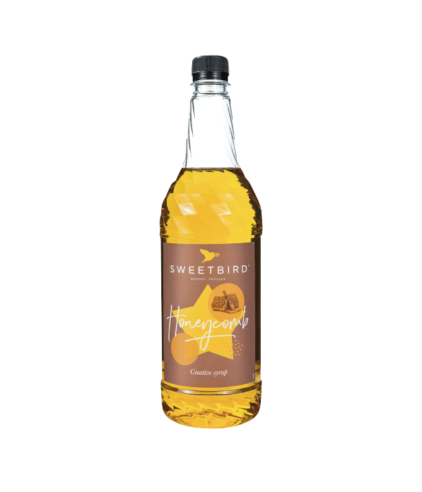 A bottle of Sweetbird Syrup