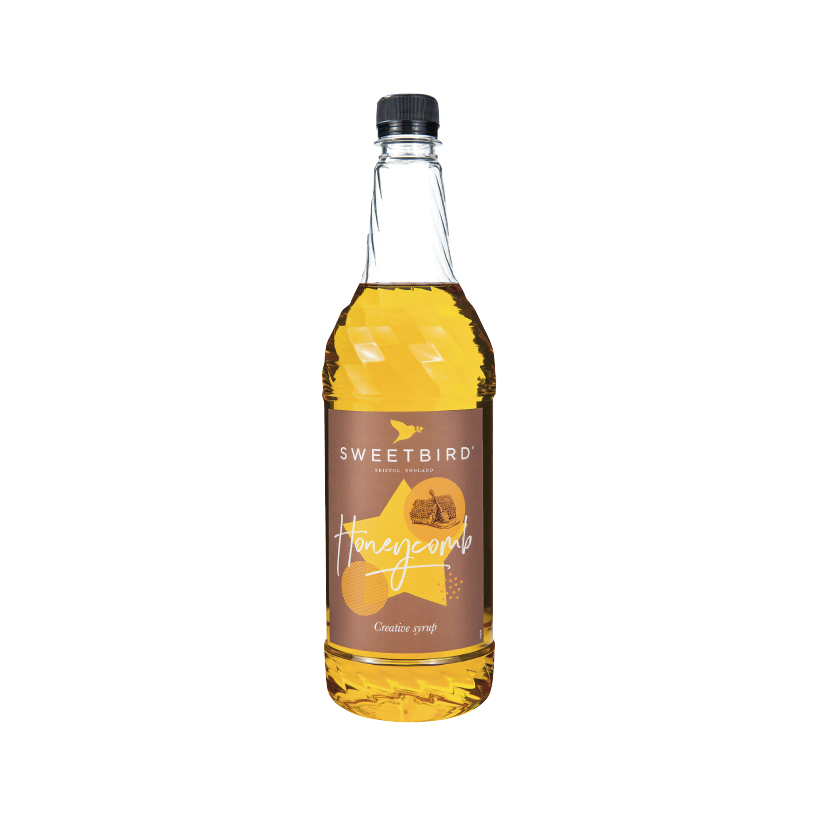 A bottle of Sweetbird Syrup
