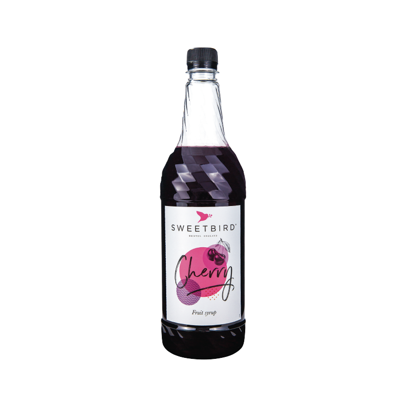 A bottle of Sweetbird Syrup