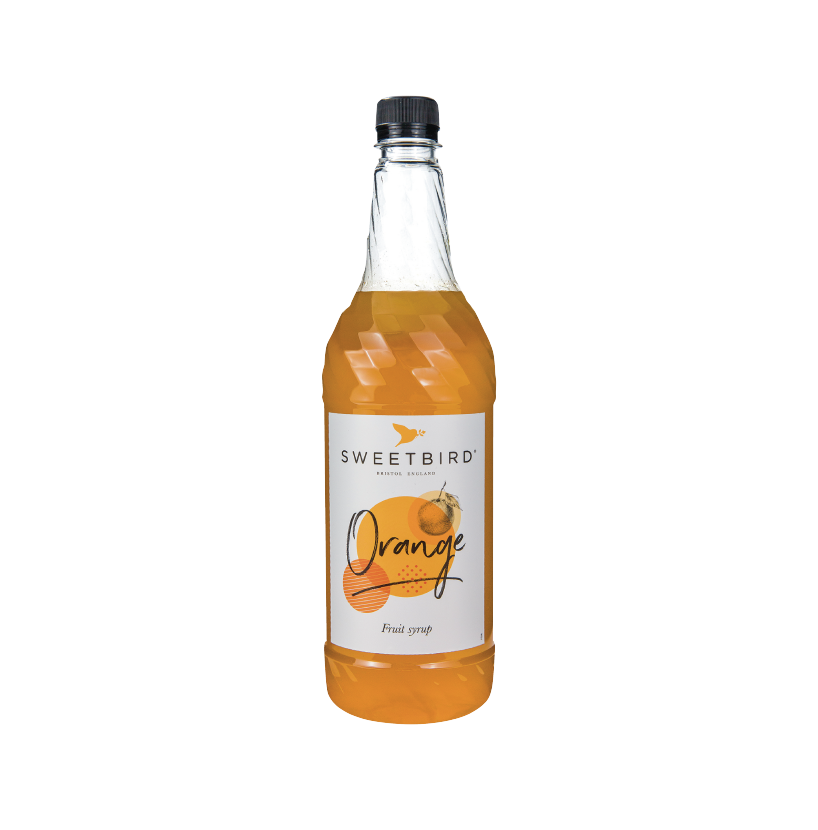 A bottle of Sweetbird Syrup