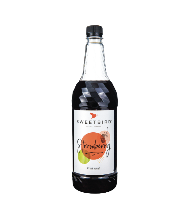 A bottle of Sweetbird Syrup