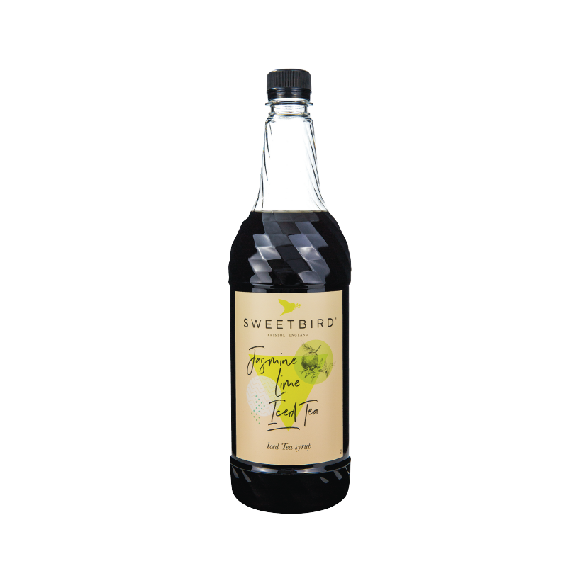 A bottle of Sweetbird Syrup