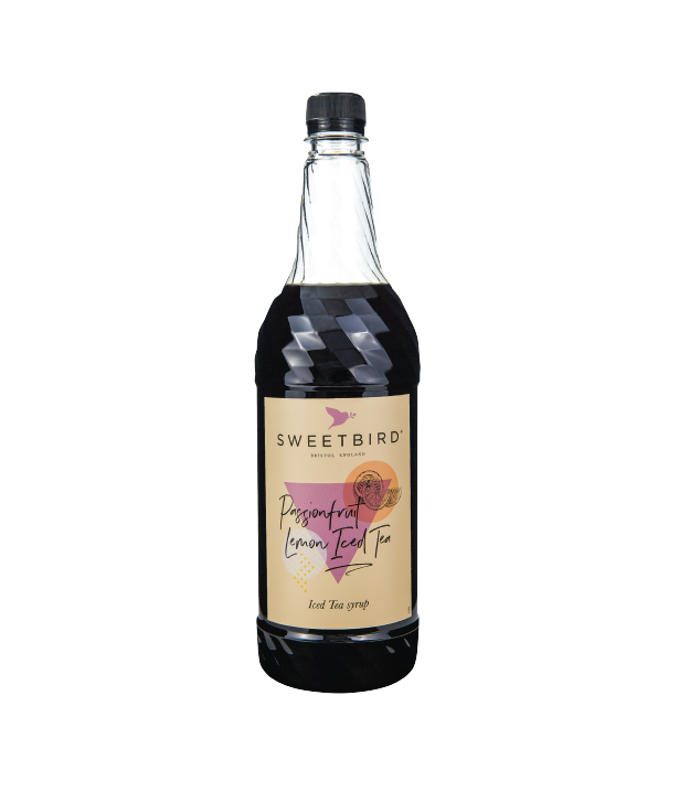 A bottle of Sweetbird Syrup
