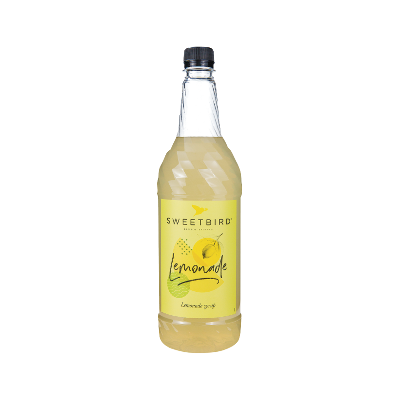 A bottle of Sweetbird Syrup