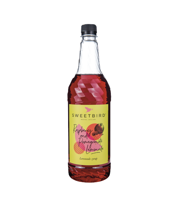 A bottle of Sweetbird Syrup
