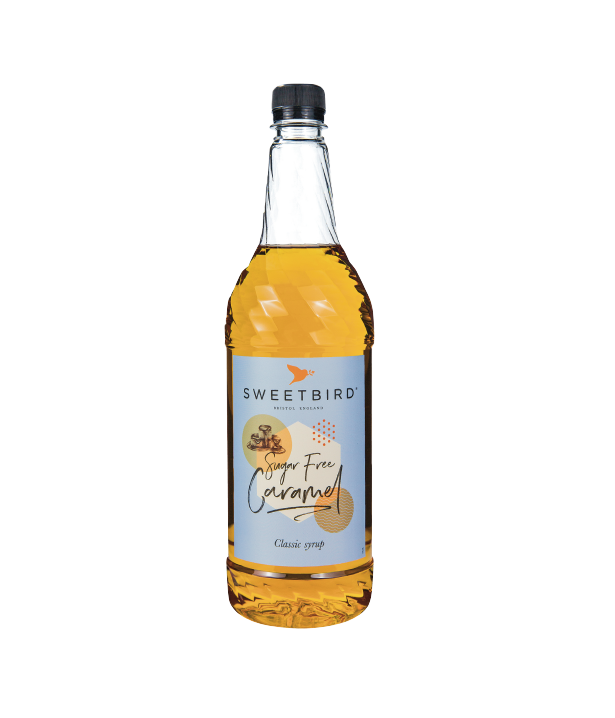 A bottle of Sweetbird Syrup