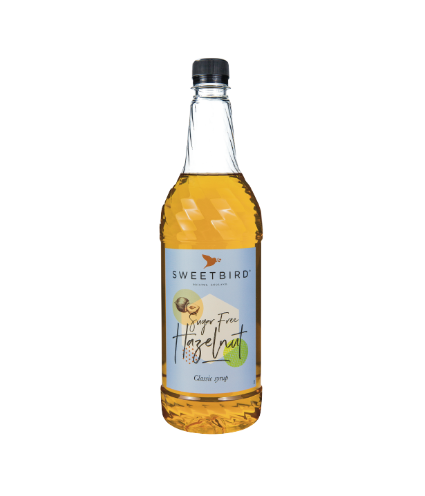 A bottle of Sweetbird Syrup