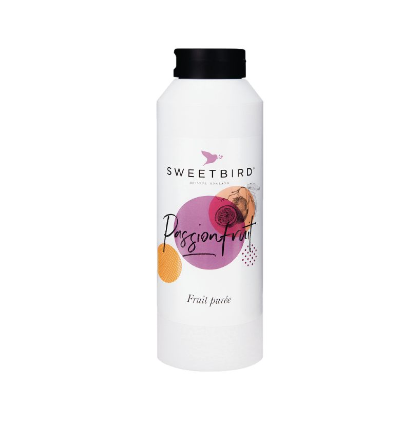Bottle of Sweetbird Passionfruit Puree