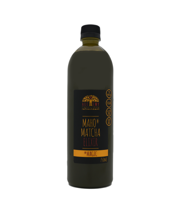 Bottle of Alchemy Maho Matcha Syrup