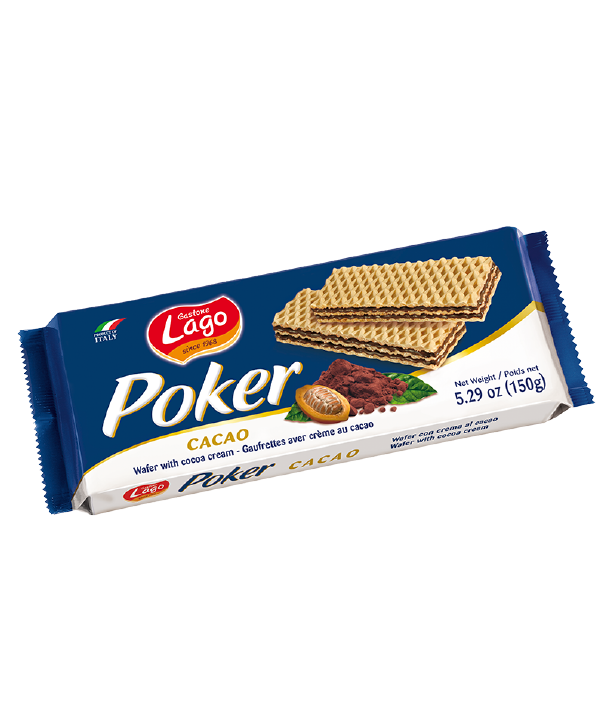 A packet of cocoa Lago Poker wafters