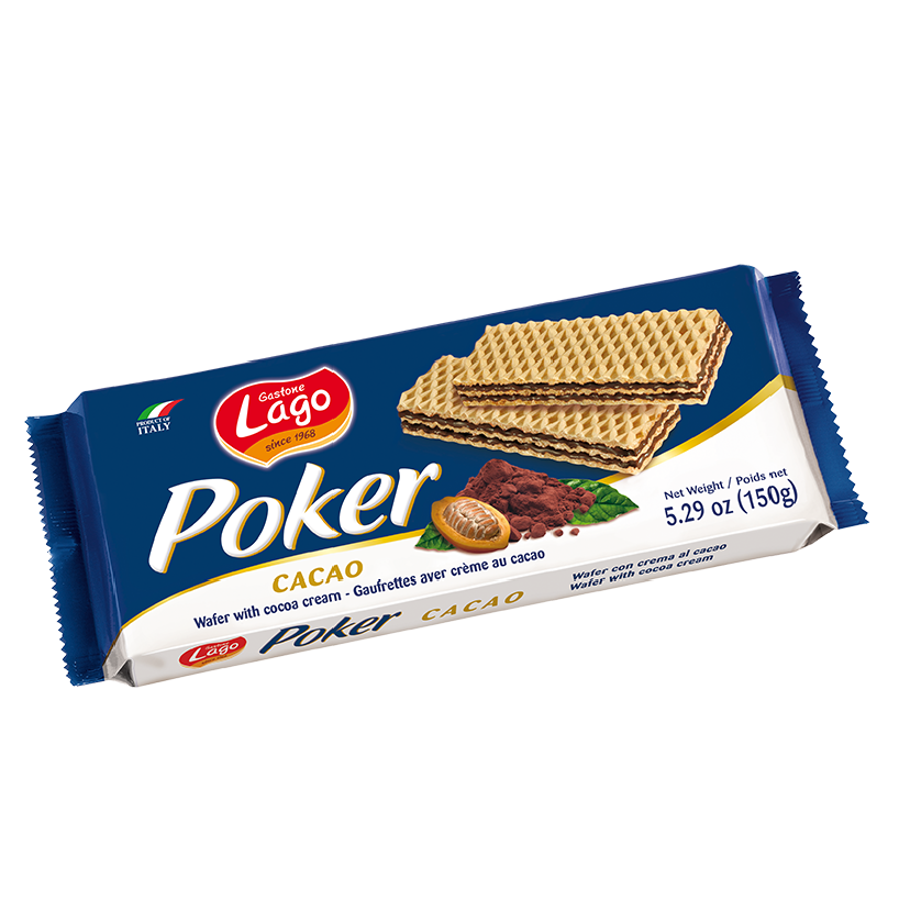 A packet of cocoa Lago Poker wafters