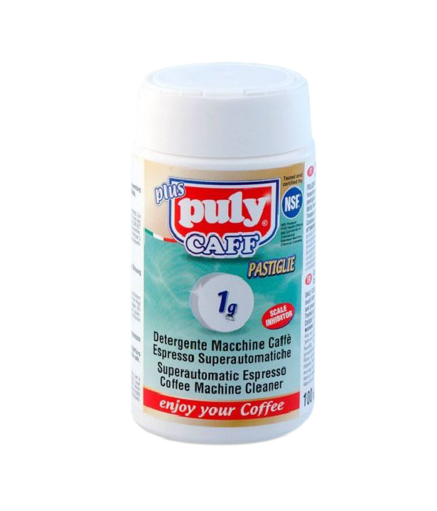 A bottle of PulyCaff tablets