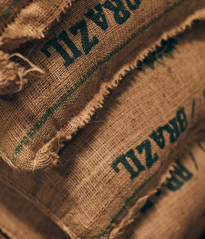 Pile of coffee sacks