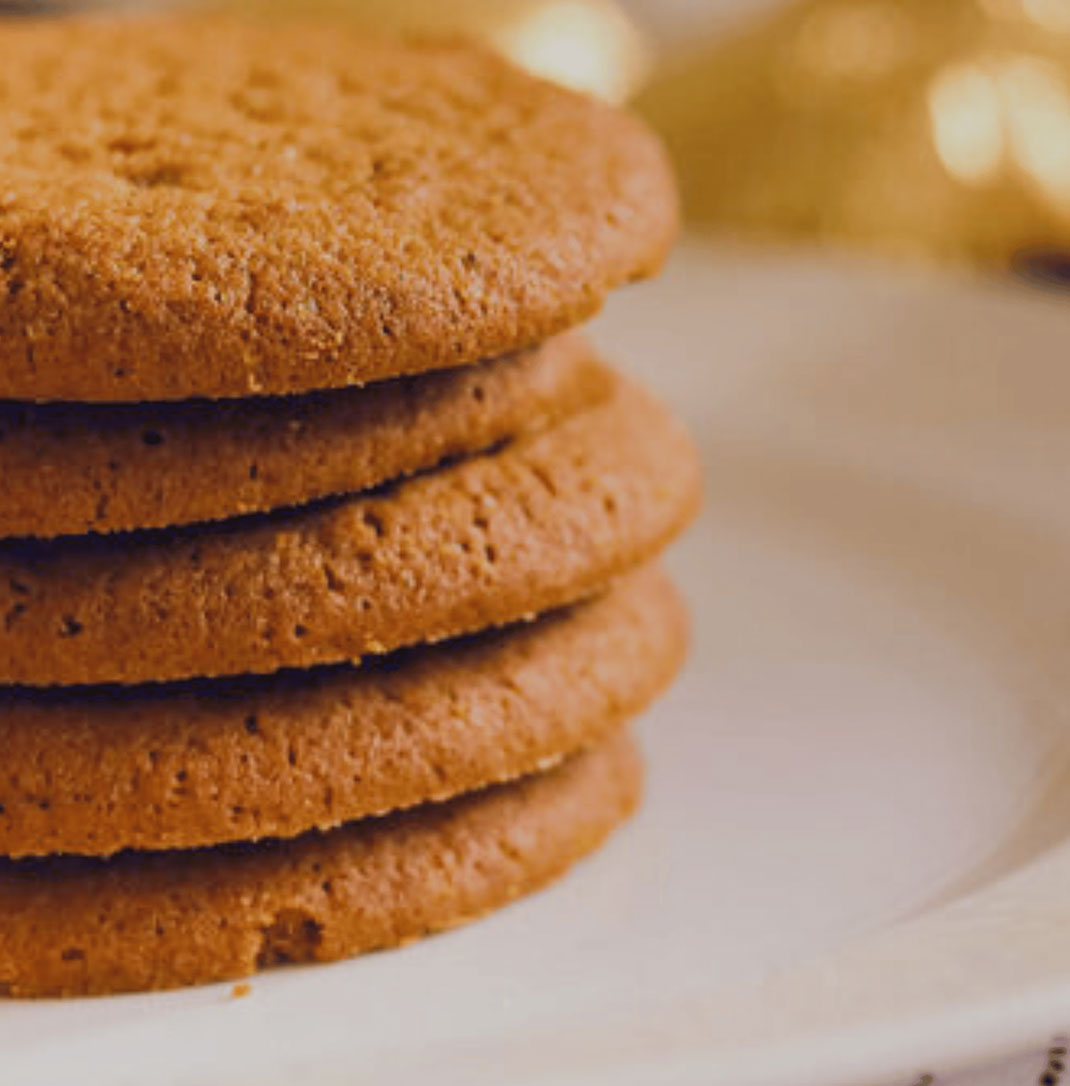 A close up of Ringtons hand-baked ginger snaps