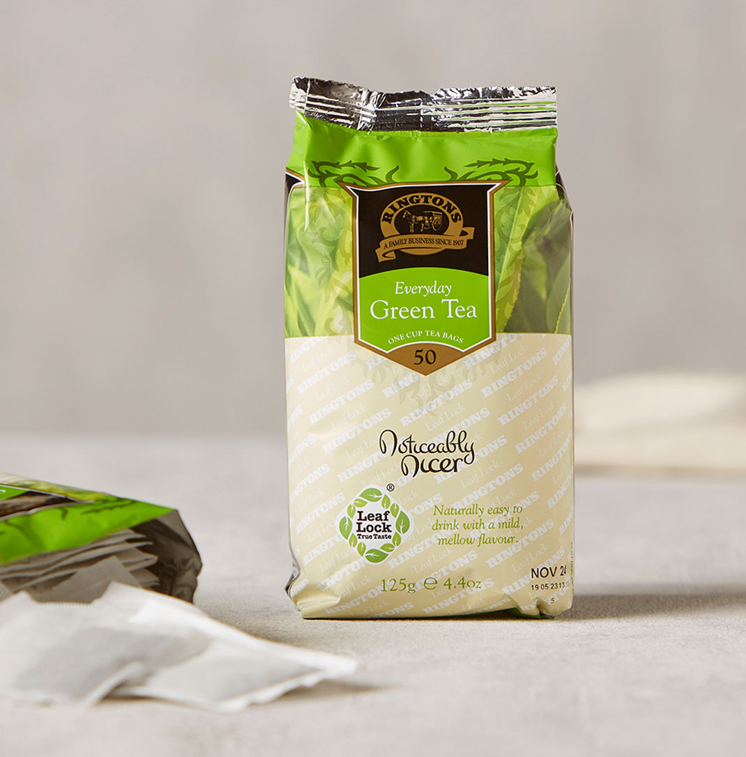 Two packets of Ringtons everyday green teabags