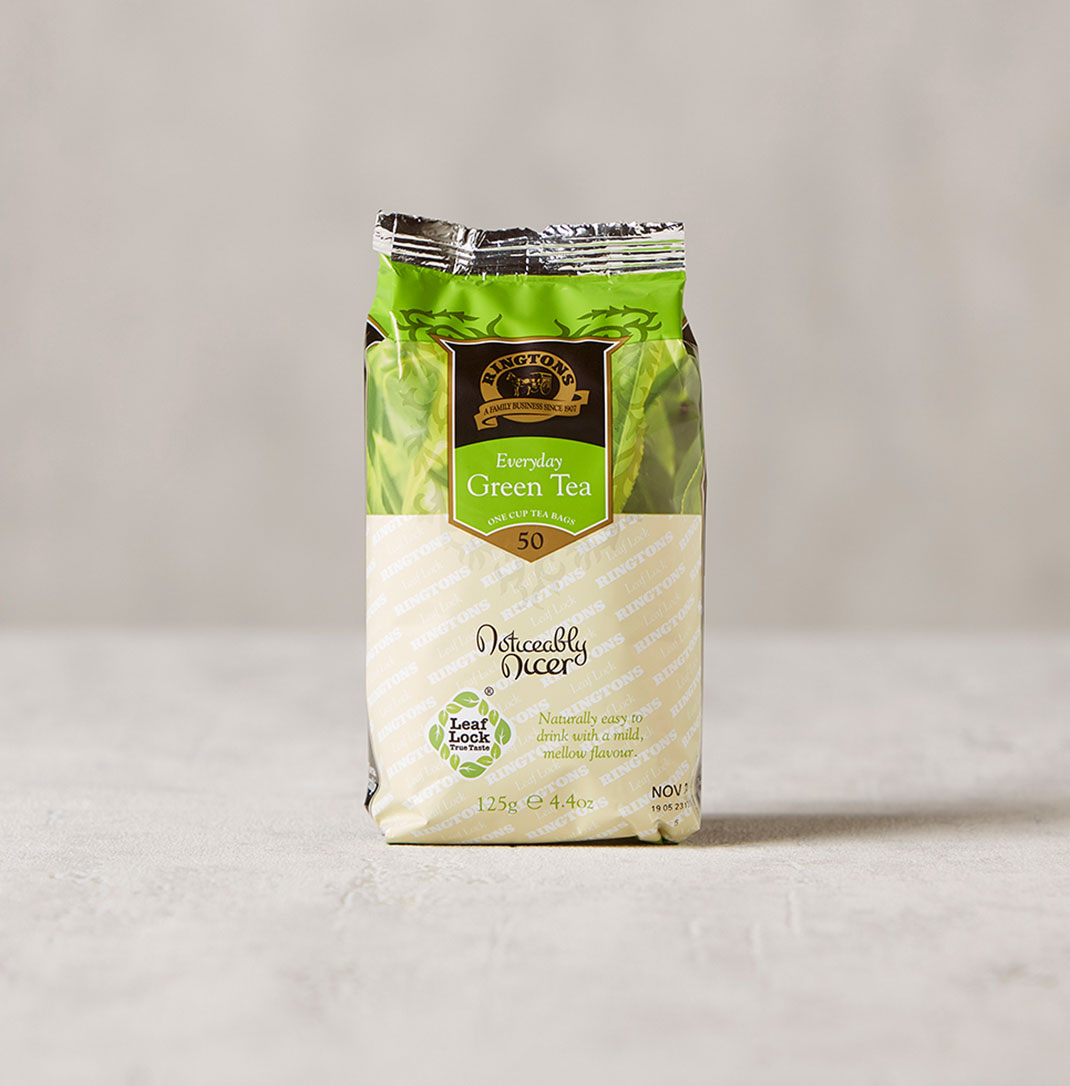 A packet of Ringtons everyday green teabags