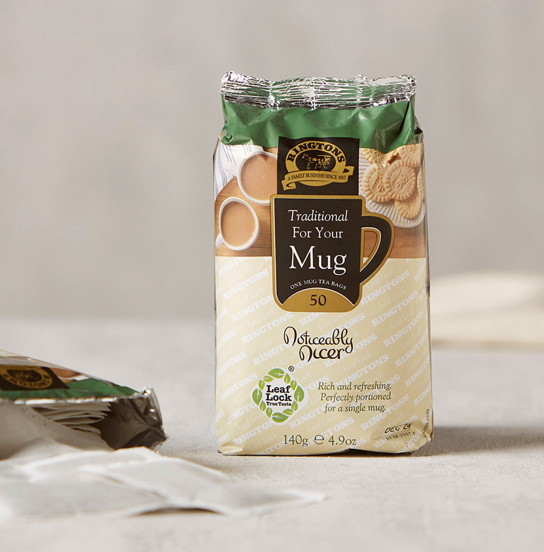 Two packets of Ringtons traditional for your mug teabags