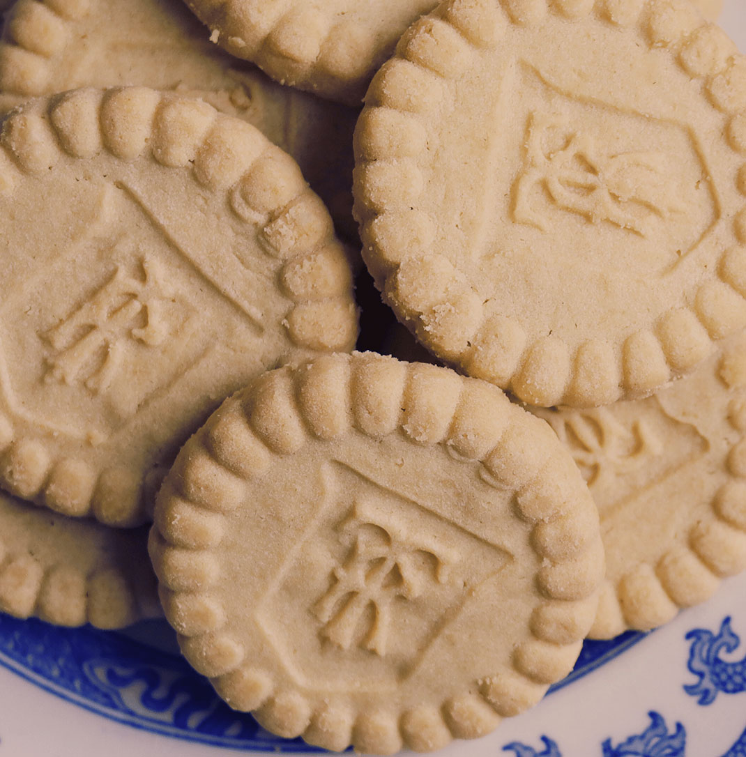 A plate of Ringtons all butter shortbread biscuits