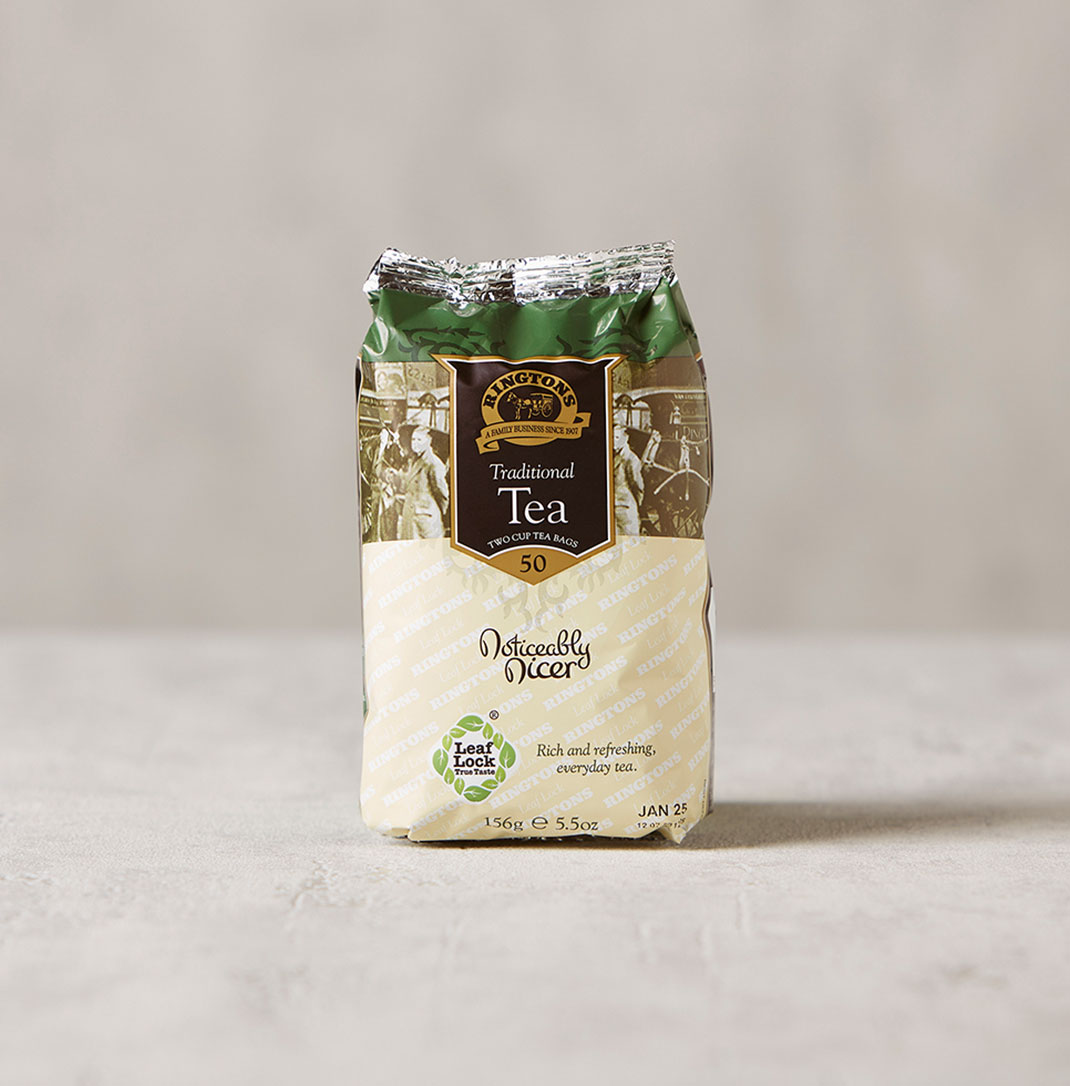 A packet of Ringtons traditional teabags