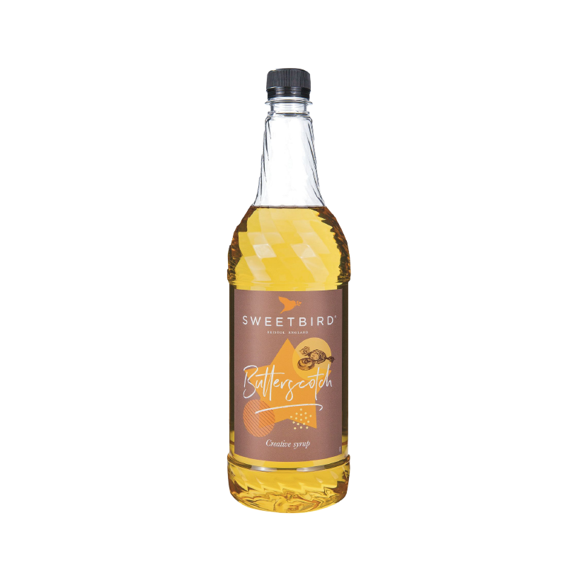 A bottle of Sweetbird Syrup