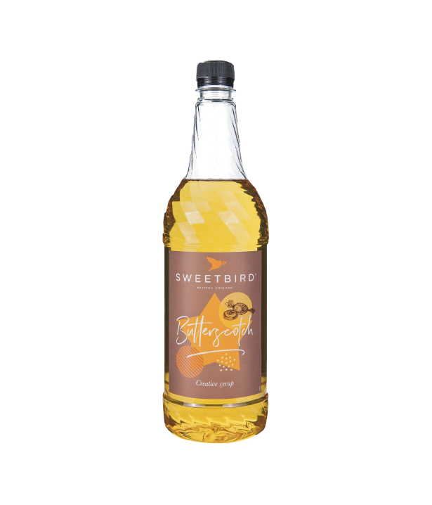 A bottle of Sweetbird Syrup